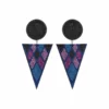 TALITA LONDON Space Circus Earrings - Blue Check