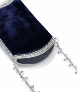 Mae Cassidy Velvet Pearl Cocktail Midnight Blue Phone Bag 11 Mae Cassidy Velvet Pearl Cocktail Midnight Blue Phone Bag