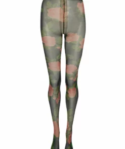 Richard Quinn Pink Rose Printed Sheer Tights