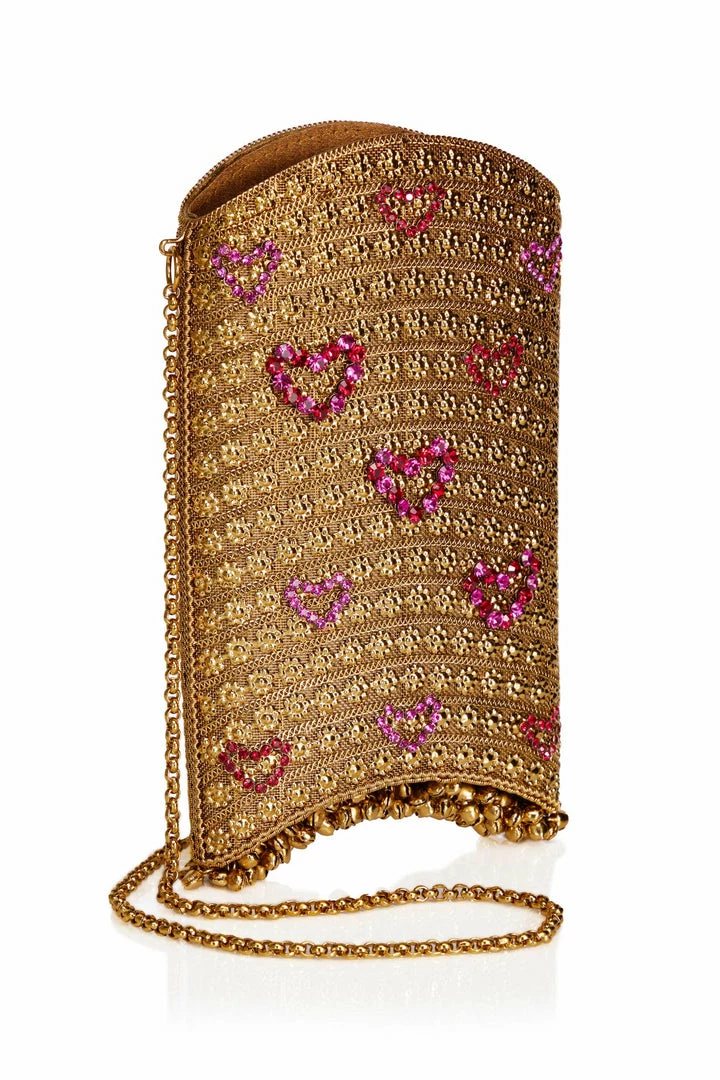 Mae Cassidy Simi Sweetheart Gold Phone Bag 3 Mae Cassidy Simi Sweetheart Gold Phone Bag