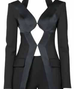 Area Braided Patchwork Tailored Blazer