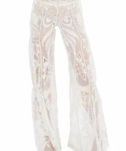 Annie's Archive Emilio Pucci White Embroidered Pants