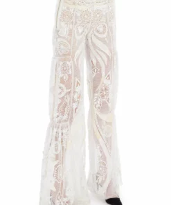 Annie's Archive Emilio Pucci White Embroidered Pants