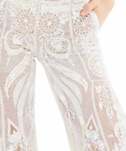 Annie's Archive Emilio Pucci White Embroidered Pants