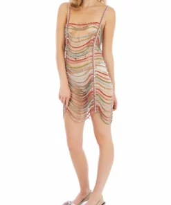 Area Draped Crystal Mini Dress 11 Area Draped Crystal Mini Dress