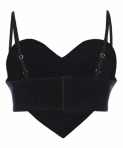 Area Crystal Trim Heart Top