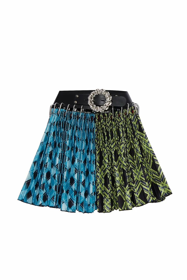 Chopova Lowena Split Argyle-Print Mini Skirt 3 Chopova Lowena Split Argyle-Print Mini Skirt