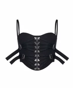 Dion Lee Laced Slider Bustier-Black