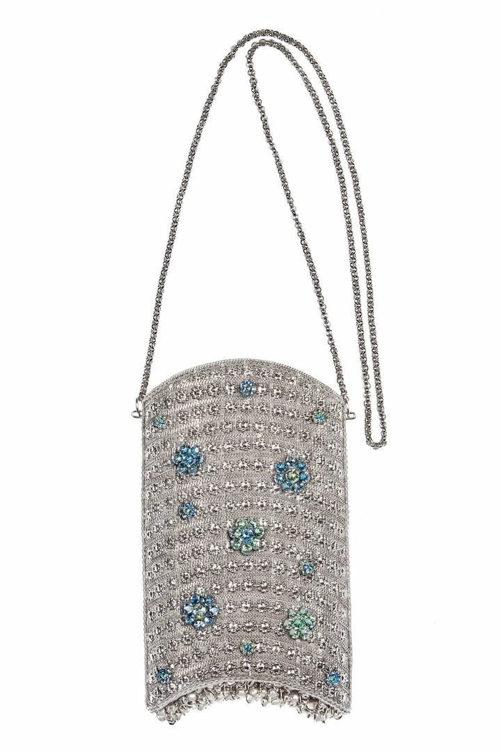 Mae Cassidy Simi Bloom Silver Phone Bag 6 Mae Cassidy Simi Bloom Silver Phone Bag