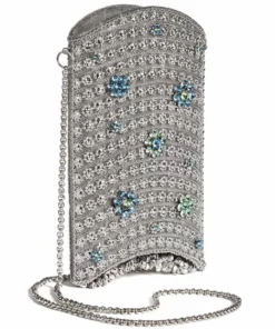 Mae Cassidy Simi Bloom Silver Phone Bag
