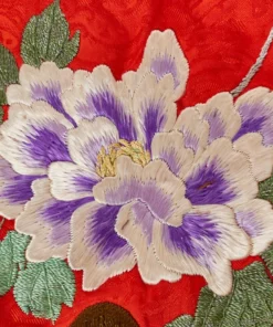 Annie's Archive 1930s Japanese Red Silk Kimono With Sash 10 Annie's Archive 1930s Japanese Red Silk Kimono With Sash