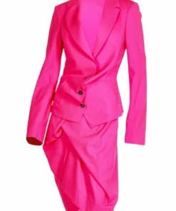 Annie's Archive 2003 Vivienne Westwood Pink Asymmetrical Jacket And Skirt. Rent: £95/Day