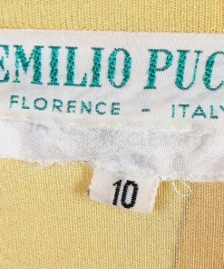 Annie's Archive 1960s Pucci Wool Jersey Yellow Printed Summer Dress