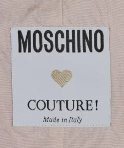 Annie's Archive 1991 Moschino Couture Pastel Pink 'Tea 4 2' Bodycon Dress. Rent: £150/Day