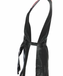 Annie's Archive 1960s Pierre Cardin Mod Space Black Lambskin Leather Fringed Mini Dress. Rent: £55/Day