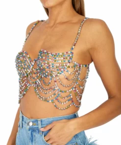 Area Scalloped Crystal Top