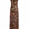 Annie's Archive 1930's Floral Velvet Evening Gown