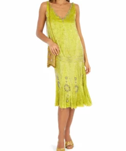 Annie's Archive 1920's Chartreuse Flapper Dress