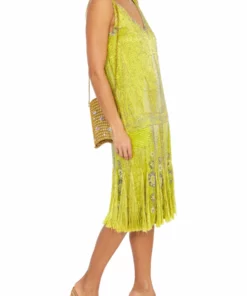 Annie's Archive 1920's Chartreuse Flapper Dress