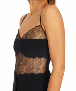 Giambattista Vali Knit Mini Dress With Lace Chantilly Inlay