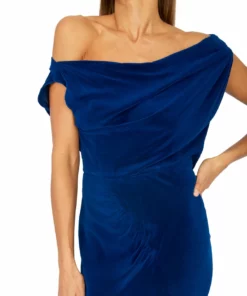 Annie's Archive 1930's Royal Blue Velvet Bias Cut Dress
