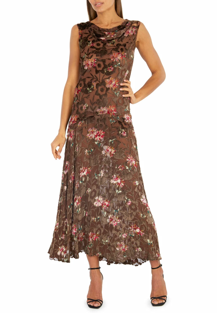 Annie's Archive 1930's Floral Velvet Evening Gown 4 Annie's Archive 1930's Floral Velvet Evening Gown