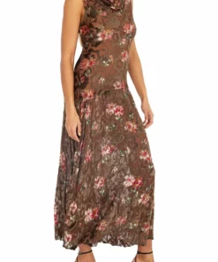 Annie's Archive 1930's Floral Velvet Evening Gown 10 Annie's Archive 1930's Floral Velvet Evening Gown