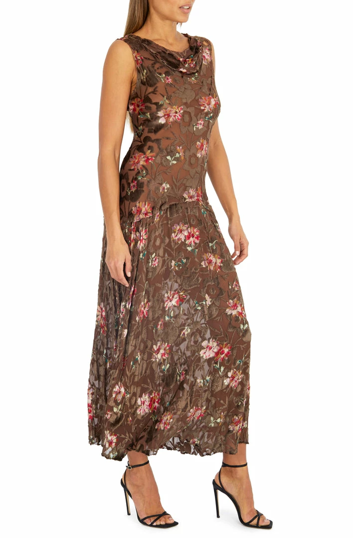 Annie's Archive 1930's Floral Velvet Evening Gown 6 Annie's Archive 1930's Floral Velvet Evening Gown