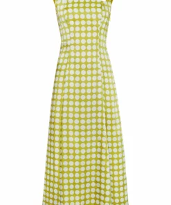 De La Vali Bandana Green Polka Dress