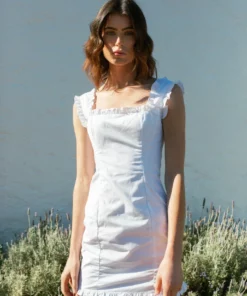 De La Vali Bandana White Mini Dress