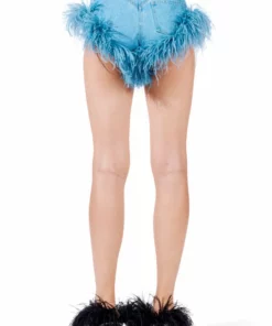 Area Feather Trim Hot Short