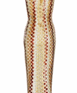 Annie's Archive Spring Summer 1969 Paco Rabanne Bronze Metal Discs Couture Evening Gown. Rent: £2,195