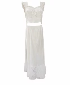 Annie's Archive 1940s White Two-Piece Slip Dress
