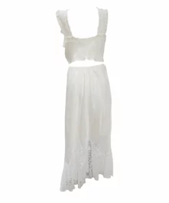 Annie's Archive 1940s White Two-Piece Slip Dress