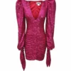 Christian Cowan Hot Pink Sequin Dress
