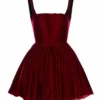 Silvia Astore Velvet Red Annie Dress 1 Silvia Astore Velvet Red Annie Dress