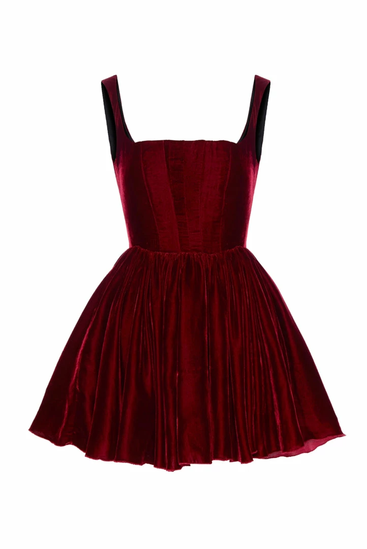 Silvia Astore Velvet Red Annie Dress 3 Silvia Astore Velvet Red Annie Dress