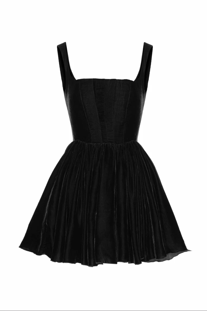 Silvia Astore Velvet Black Annie Dress 3 Silvia Astore Velvet Black Annie Dress