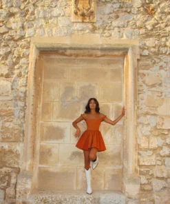 Silvia Astore Annie Dress - Rust