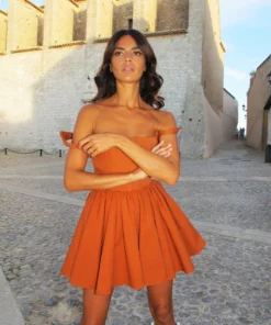 Silvia Astore Annie Dress - Rust