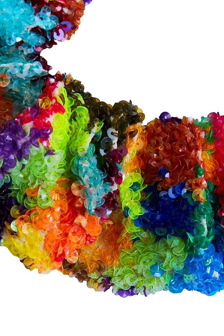 Ashish Rainbow Sequin Scrunchie 4 Ashish Rainbow Sequin Scrunchie