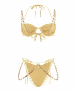 Dilara Findikoglu Belly Dance Bikini Top- Yellow