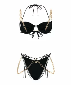 Dilara Findikoglu Belly Dance Bikini Top- Black