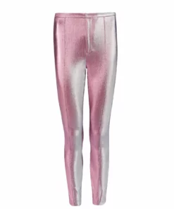 Area Metallic Ankle Zip Leggings