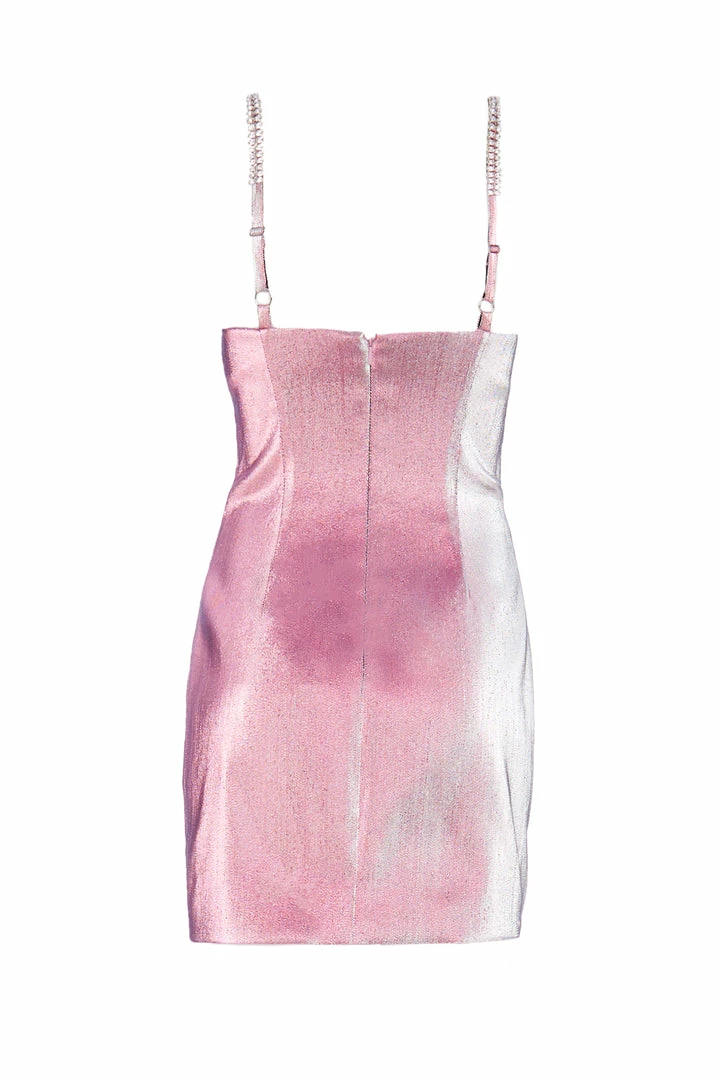 Area Crystal Bow Strap Mini Dress 4 Area Crystal Bow Strap Mini Dress