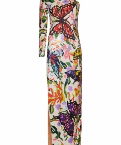 Ashish Long Sequin Butterfly Gown