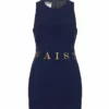 Annie's Archive Spring Summer 1991 Franco Moschino "Waist Of Money" Navy Mini Dress. Rent: £195/Day
