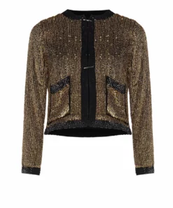 Annie's Archive 1940s Golden Black Beaded Jacket With Pockets