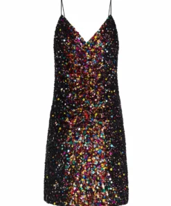 Ashish Black Multi Sequin Mini Dress