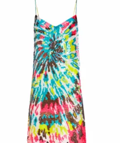 Ashish Tie Dye Sequin Mini Dress